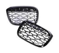 Griglie Anteriori Griglia A Doppio Rene Per Paraurti Anteriore Per BMW Per X3 Per X4 G01 G02 2018, 2019, 2020 2021 Con Doppia A Lamelle Colore Nero Lucido Griglia Auto(Chrome Black Diamond)