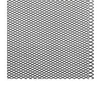 Griglie Anteriori Griglia In Lega Di Alluminio Verniciata Nera, Inserto Per Griglia Automobilistica, Paraurti, Foro Rombico, Foglio Di Rete Per Griglia Auto Nera Grill Anteriore(4 * 8mm Hole)