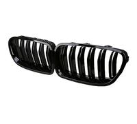 Griglie Anteriori Nero Lucido Car Anteriore Rene Griglia Doppia Linea Pinna Paraurti Superiore Cappuccio Maglia Griglia Per BMW Serie 5 F10 F11 Berlina 2010-2016