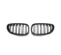 Griglie anteriori Per BMW Serie 5 E60/E61 Per M5 325i 2004-2009 Griglie A Lamelle Stile Linea Singola Paraurti Anteriore Cofano Cappa Da Corsa Grill(Double-Matte Black)