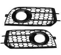 Griglie Anteriori Per Radiatori Per A1 8X 2010-2014 Griglia Paraurti Anteriore 8X0807681A 8X0807682A 2x Griglia Di Copertura Lampada Fendinebbia A Maglie(Glossy Black)