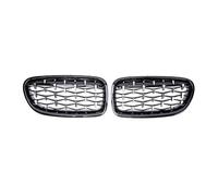 Griglie Anteriori Per Serie 5 F10 F11 F18 520 523 525 530i Per M5 2010-2017 Griglia Paraurti Anteriore Rene Griglia Corsa Stile Diamante(Black and Silver)
