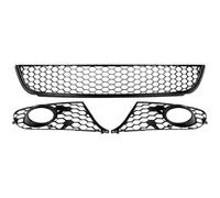 Griglie Anteriori Radiatori Compatibile Con Golf Per Jetta MK6 2009-2013 Auto Radiatore Anteriore Maglia Inferiore Fendinebbia Griglia Di Montaggio Copertura Nera A Nido D'ape