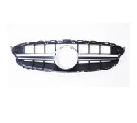 Griglie Anteriori Rene Griglia Anteriore Paraurti Superiore Cofano Griglia Maglie Per Classe C W205 2014-2018 C180 C200 C250 C300 C350 C43 E63 Style Griglia Paraurti Anteriore(Silver)