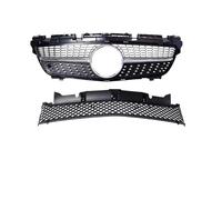 Griglie Anteriori Rene Griglia Paraurti Anteriore Cofano Maglie, Kit Carrozzeria Accessori Per Tuning Per Benz SLK R172 2011-2015 Diamond GT Style Griglia Paraurti Anteriore(Diamond Silvery)