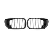 Griglie Anteriori Rene Per BMW Serie 3 E46 Berlina 4 Porte 320i 350i 2002-2005 Paraurti Anteriore Griglia Racing 1 Coppia Griglia Sportiva Doppia Lama Griglia Paraurti Anteriore(Matte Black)