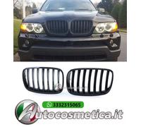 GRIGLIE CALANDRA MASCHERINA RENI GRIGLIA IN ABS NERO LUCIDO PER BMW X5 E53 00-03