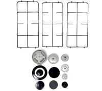 GRIGLIE complete di gommini + BRUCIATORI e SPARTIFIAMMA COMPATIBILI CON ARISTON (GARANTITI HOMELY) MADE IN ITALY