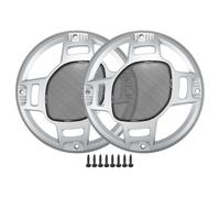 Griglie Copri Altoparlanti per Auto da 6.5" con Viti, Tono Argento Nero 2 Pezzi