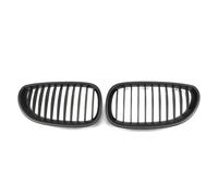 Griglie Del Cofano Cromate Stile Diamonds Per Paraurti Anteriore A Lamelle Single Line Per BMW Serie 5 E60/E61 Per M5 325i 2004-2009 Auto Griglia Paraurti(Single-Matte Black)