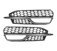 Griglie del radiatore anteriore 2X Auto Paraurti Anteriore Fendinebbia Griglia Griglia A Nido D'ape Maglia Copertura Della Lampada Della Nebbia A3 S3 SLine 2013-2016(Honeycomb-Chrome)