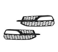 Griglie del radiatore anteriore 2X Auto Paraurti Anteriore Fendinebbia Griglia Griglia A Nido D'ape Maglia Copertura Della Lampada Della Nebbia A3 S3 SLine 2013-2016(Honeycomb-Black)