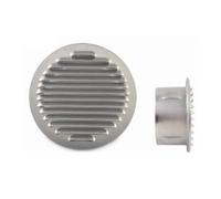 GRIGLIE DI AERAZIONE IN ALLUMINIO CON RETE ED IMBOCCO DIAMETRO CM.8 PEZZI 2