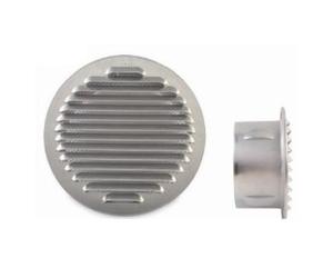 GRIGLIE DI AERAZIONE IN ALLUMINIO CON RETE ED IMBOCCO DIAMETRO CM.8 PEZZI 2