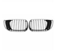 Griglie Di Anteriore Per BMW E46 4 Porte Berlina 320i 325i 325Xi 330i Facelift 2002-2005 Coppia Griglie Cromate Per Paraurti Anteriore Griglia Cofano Anteriore Griglie Doppio Rene Frontali(Chrome W Bl