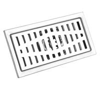 Griglie di drenaggio 20x10cm Rettangolari Scolapiatti Lungo in Acciaio Inox Inserto for Piastrelle Scarico a Pavimento Scarico Doccia Bagno Griglia di Scarico Cucina Colino