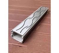 Griglie di drenaggio da giardino - Griglia sottile per patio, cortile e garage, deviatore canale poco profondo, 60 x 10 x 4 cm
