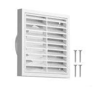 Griglie di ventilazione da parete, bianche, con coperture esterne di ventilazione, per ventilazione a parete e soffitto (100 mm)