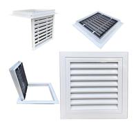 Griglie Di Ventilazione, Griglia Ventilazione Rettangolare, Griglia Di Ritorno Dell'Aria Incernierata, Bianco, Diffusore Aria Calda Con Rete Protettiva 300 * 300mm(600 * 250mm)