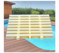 Griglie e coperture di Scarico Resistenti per Piscine, 15x100 cm, 20 Pezzi, griglia di Scarico componibile per Piscine Fuori Terra, passerelle e docce per balconi, protez