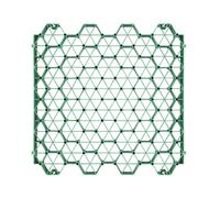Griglie for marciapiedi in ghiaia, griglie for vialetti e tappetini for prato, pavimentazioni permeabili, for percorsi di rinforzo del terreno, 4 griglie = 1 m² (verde)(5cm-16 pieces)