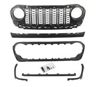 Griglie per auto Griglie Del Radiatore Per Jeep Per Wrangler JL 2018-2024 E Per Gladiator ABS Griglia Anteriore Oscurata Senza Foro Per Telecamera