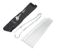 Griglie per barbecue in metallo pieghevoli portatili per esterni Cygmophing, treppiede sospeso, campeggio, picnic, barbecue