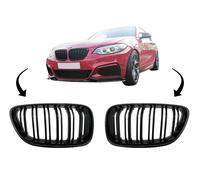 Griglie per BMW Serie 2 F22 F23 F87 14+ Double Stripe M Look Nero Pianoforte