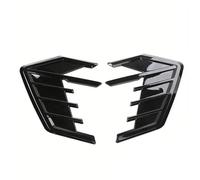 Griglie per i finestrini laterali posteriori 2 adesivi universali per prese d'aria per auto, 3D per la copertura della presa laterale del parafango, decorazione per sul cofano(Black)