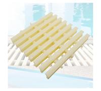 Griglie per piscina resistenti con texture a rombi - Griglia di troppo pieno e copertura per passerella 20x100 cm, set da 4 pezzi per un drenaggio efficiente dell'acqua e soluzioni di sicurezza (