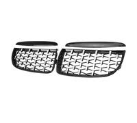 Griglie radiatore anteriore Per BMW E90 E91 Serie 3 323I 328I 335I 330I 325I 2005-2008 Auto Rene Anteriore Griglia Stile Diamante Griglie Racing Grill(Black Silver)