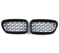 Griglie Radiatori Diamante Griglia Per BMW Serie 5 GT F07 528i 535i 550i 2009-2017 Paraurti Anteriore Rene Griglie Car Styling(Silver and Black)