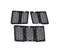 Griglie Radiatori Doppio Nero Opaco Argento Inserto Nido D'ape Inserto Griglia Rete Kit Inserti Griglia Anteriore Inserti Rete Per Jeep Per Grand Per Cherokee 2014 2015 2016(Nero)