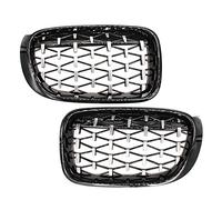 Griglie Radiatori Per BMW F26 X4 F25 LCI X3 Facelift 2014-2018 Auto Paraurti Anteriore Telaio Chrome Diamond Rene Grill Griglie(Silver And Black)