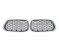 Griglie Radiatori Silver Diamond Car Paraurti Anteriore Rene Griglia Racing Grill Gloss Black Griglie Griglie Trim Per BMW X2 F39 2018-2022(Argento)