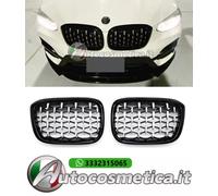 GRIGLIE RENI CALANDRA CROMO LUCIDA MATRIX DIAMOND PER BMW X3 G01 X4 G02 18-21