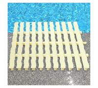 Griglie resistenti per piscina e scarico doccia, griglie in ABS per piscine e balconi fuori terra (color osso, 18 x 100 cm, 20 pezzi) - Facile installazione, efficiente drenaggio dell'acqua