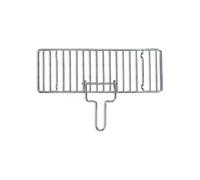 GRIGLIETTA PER CUOCISPIEDINI IN FERRO CROMATO CON MANICO, 37X13 CM - LISA