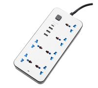 Griglietta universale da 1,8 m con porte USB-C&USB Presa elettrica multipresa presa Presa bianca