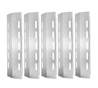 GriHero 43 x 13 cm in acciaio inox scudo termico tenda, piastra riscaldante universale per Outback Spectrum, Charbroil, Nexgrill, Ducane 5 bruciatori e altri barbecue a gas, confezione da 5 pezzi