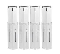 GriHero Set di 4 barre regolabili per barbecue a gas, in porcellana, in acciaio e acciaio