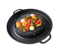 Griling Pan 2 in 1 | Panne Senza Grill Non Stick - Leghe in Alluminio Antiaderente Portatile per Fumatore Di Fumatori a Piastra Da Cucina in Campeggio