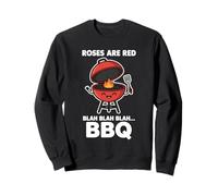 Grill Barbecue Master BBQ Roses Are Red Divertente Gioco di Parole da Grigliare Felpa