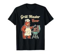 Grill Bear Funny BBQ Pitmaster Chef Grilling Maglietta