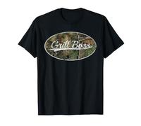 Grill Boss Camo Vintage Pitmaster BBQ Grill Master Art Maglietta