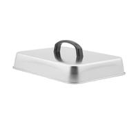 Grill Cheese Melt Dome, Rectangular Griddle Steam Lid, 11.02x8.66x3.94 Inches Multi-Functional Cooking Cover, Stainless Steel BBQ Tool, Melting Steaming for Indoor Outdoor Barbecue