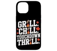Grill Chill Touchdown Thrill Autunno Autunno Calcio Custodia per iPhone 14
