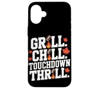 Grill Chill Touchdown Thrill Autunno Autunno Calcio Custodia per iPhone 16 Plus