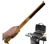 Grill Cleaning Brush, 22in Wire Tool with Scraper, 23.5cm Pizza Oven Accessory, Restaurant Outdoor Camping Backyard Picnic Barbecue Grilling, Kitchen Utility Supply, Home Accessories for Culinary Use