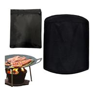 Grill Cover for Outdoor, Waterproof Round BBQ Cover, Heavy Duty 210D Oxford Fabric, UV Resistant Protector with Drawstring Closure, Ideal to Patio, Camping, Indoor Use, Color Black